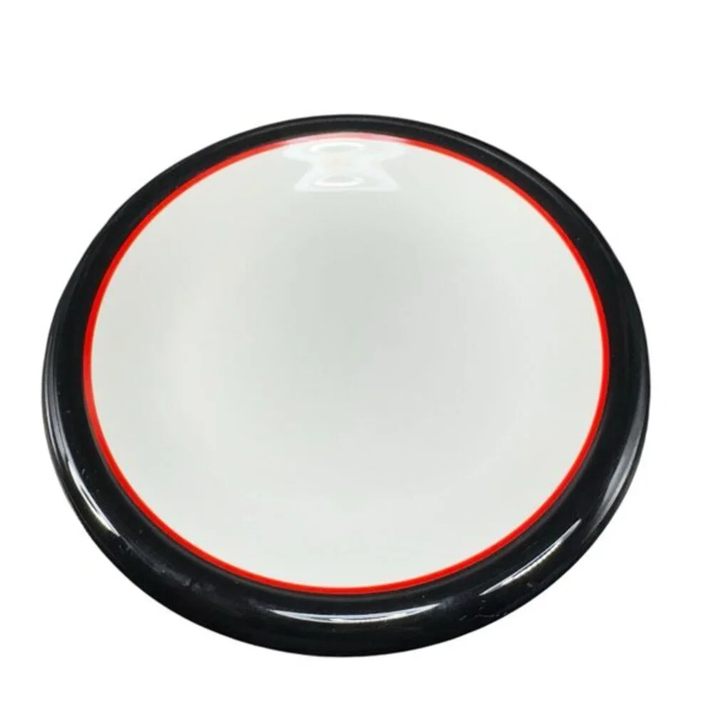 Ranmaru Tuxedo Japan Ceramic Stoneware Black Red White 7.5inch Plate Dish Set 3‎